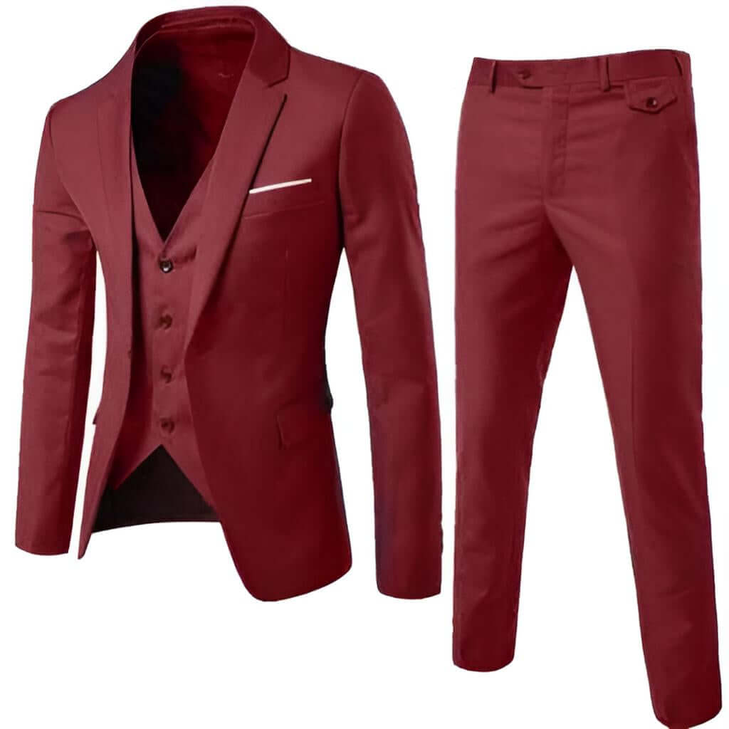 Shop Drestiny for Men's Red 3 Piece Suits - Slim Fit. Enjoy Free Shipping & Let Us Cover the Tax! Seen on FOX/NBC/CBS. Save up to 50% now!