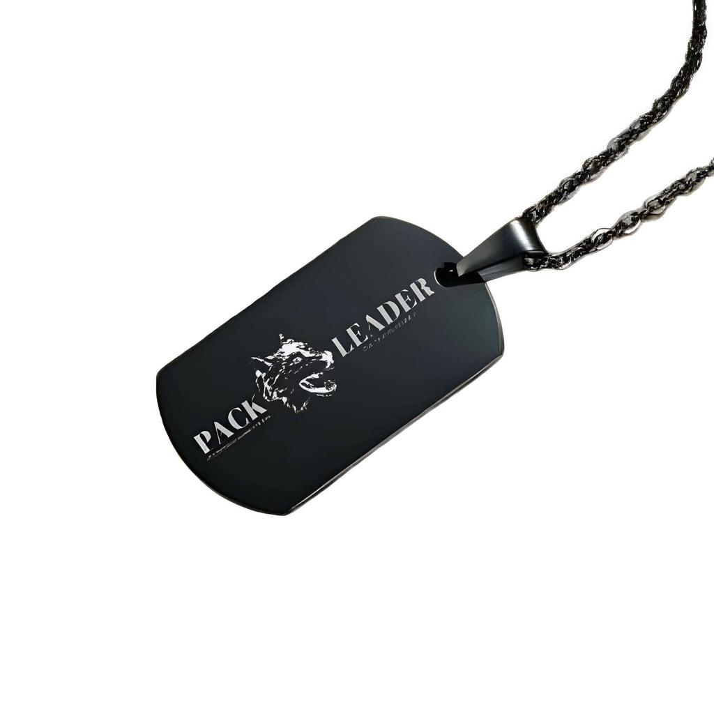 Men's Dog Tag Pack Leader Pendant Necklace With Free Engraving!