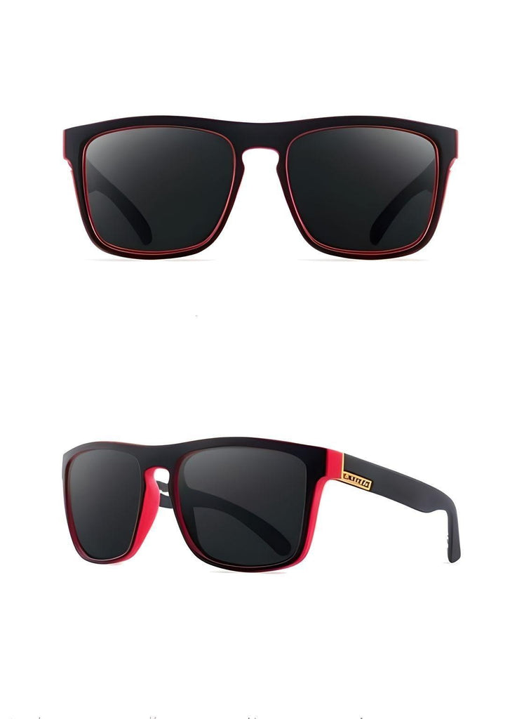 Drestiny-Men's Fashion Black and Red Polarized Sunglasses