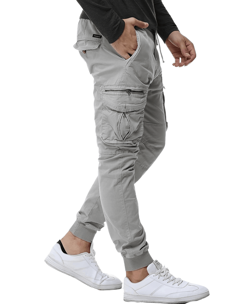 Stylish men's grey cargo pants on sale at Drestiny. Enjoy free shipping and tax covered. Save up to 50% off!