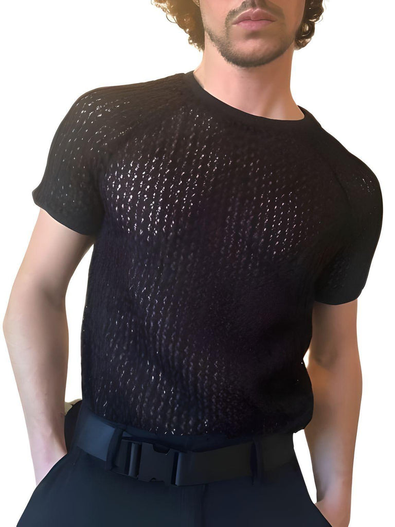 Shop Drestiny for a trendy Men's Black Hollow Out See Through Streetwear Top. Enjoy free shipping and let us cover the tax! Limited time offer, save up to 50% off. As seen on FOX/NBC/CBS.