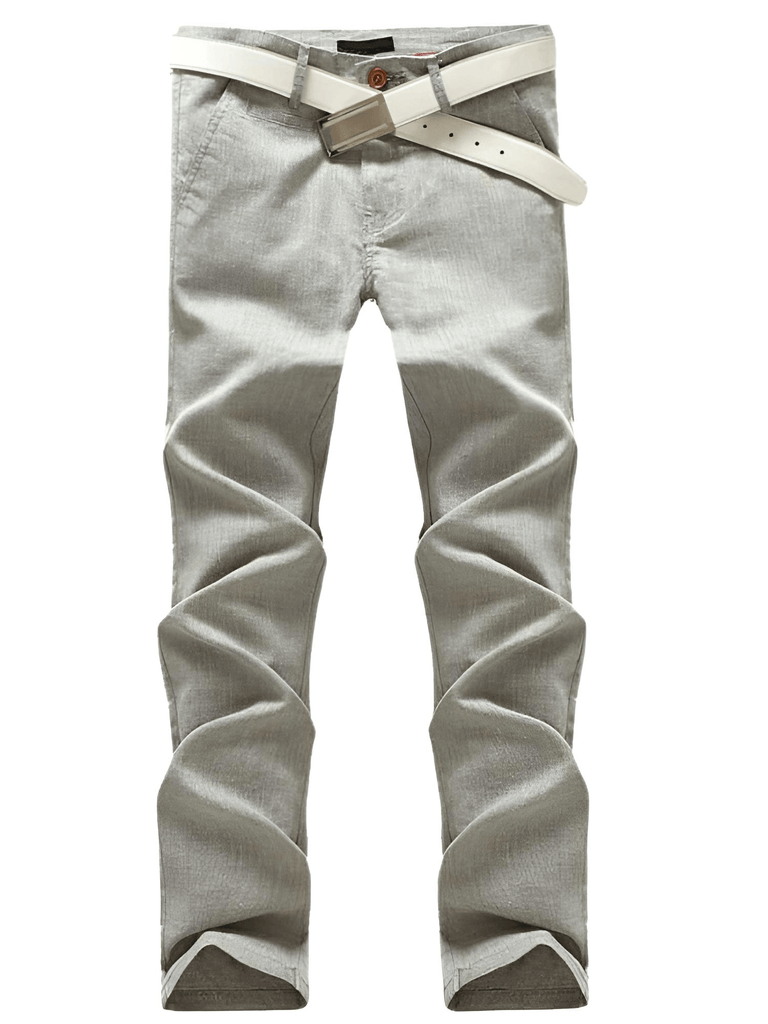 Men's Italian Light Grey Casual Pants