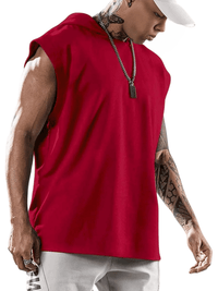 Thumbnail for Men's Loose Hooded Short Sleeve Shirt -, Hoodies , Drestiny , Army Green, Australia, Black, Dark Green, Gender_Men, Grey, Hoodies, L, M, New Zealand, Red, Short Sleeves, Sleeveless, T-Shirts, Tank Tops, United Kingdom, United States, White, XL, XXL , Drestiny , www.shopdrestiny.com