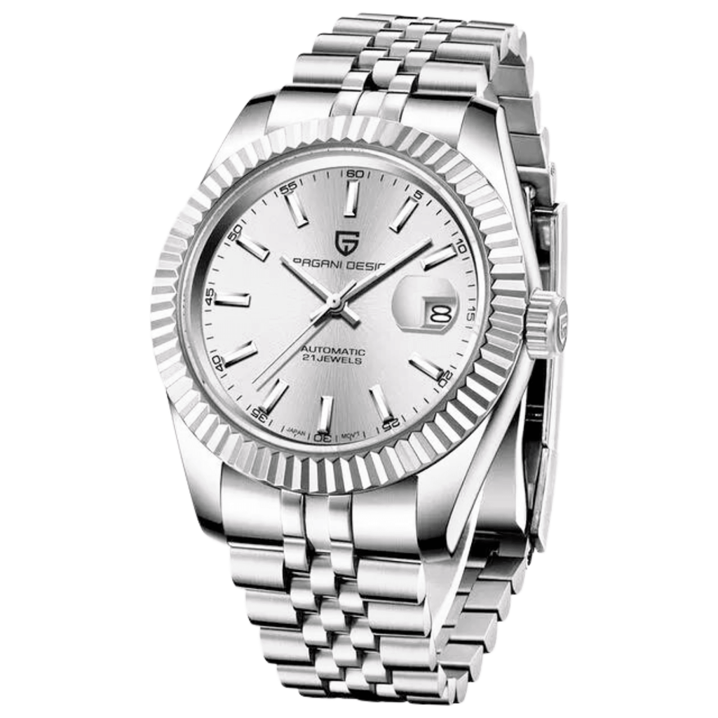 Elevate your style with this homage to the iconic Rolex DateJust! Find the perfect men's luxury waterproof mechanical watch with sapphire crystal at Drestiny. Enjoy free shipping and let us handle the tax. As seen on FOX, NBC, and CBS. Save up to 50% off!