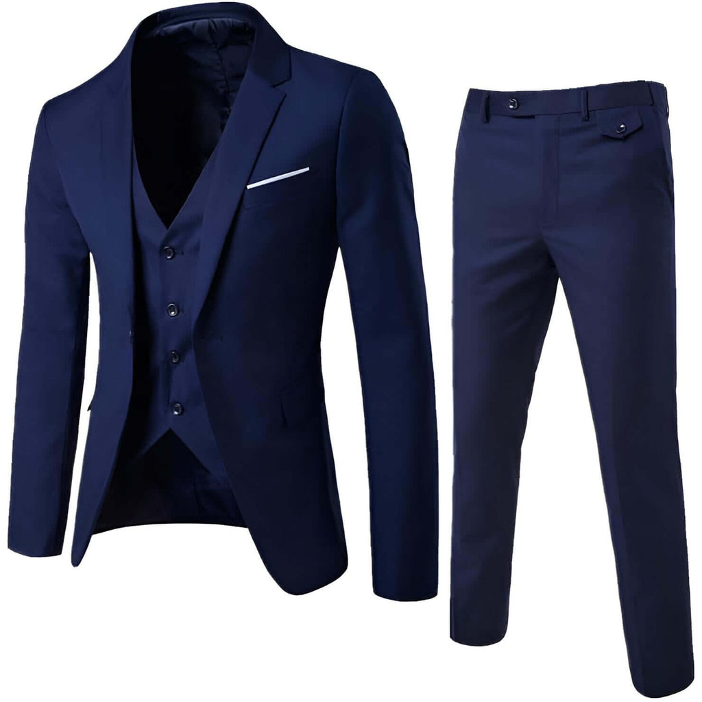 Shop Drestiny for Men's Navy 3 Piece Suits - Slim Fit. Enjoy Free Shipping & Let Us Cover the Tax! Seen on FOX/NBC/CBS. Save up to 50% now!