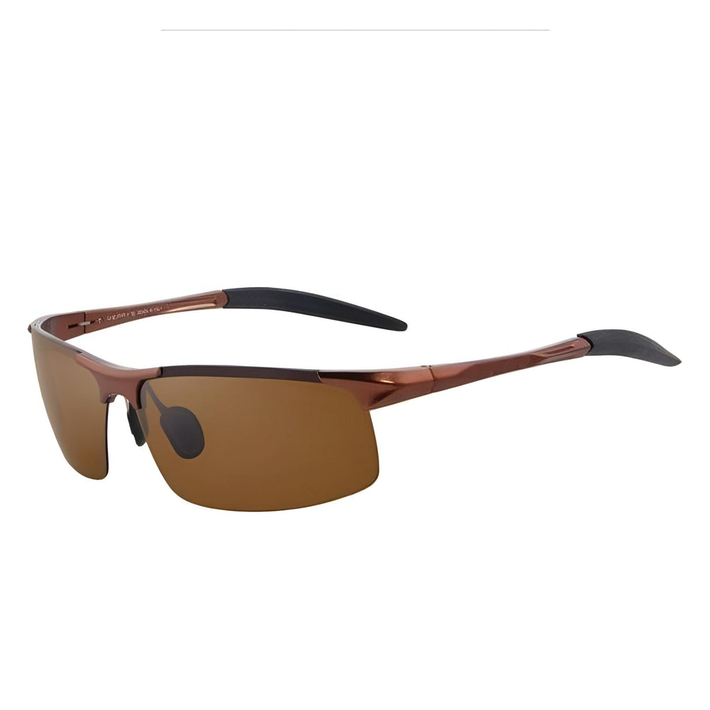 Men's Polarized Brown Aviation Sunglasses