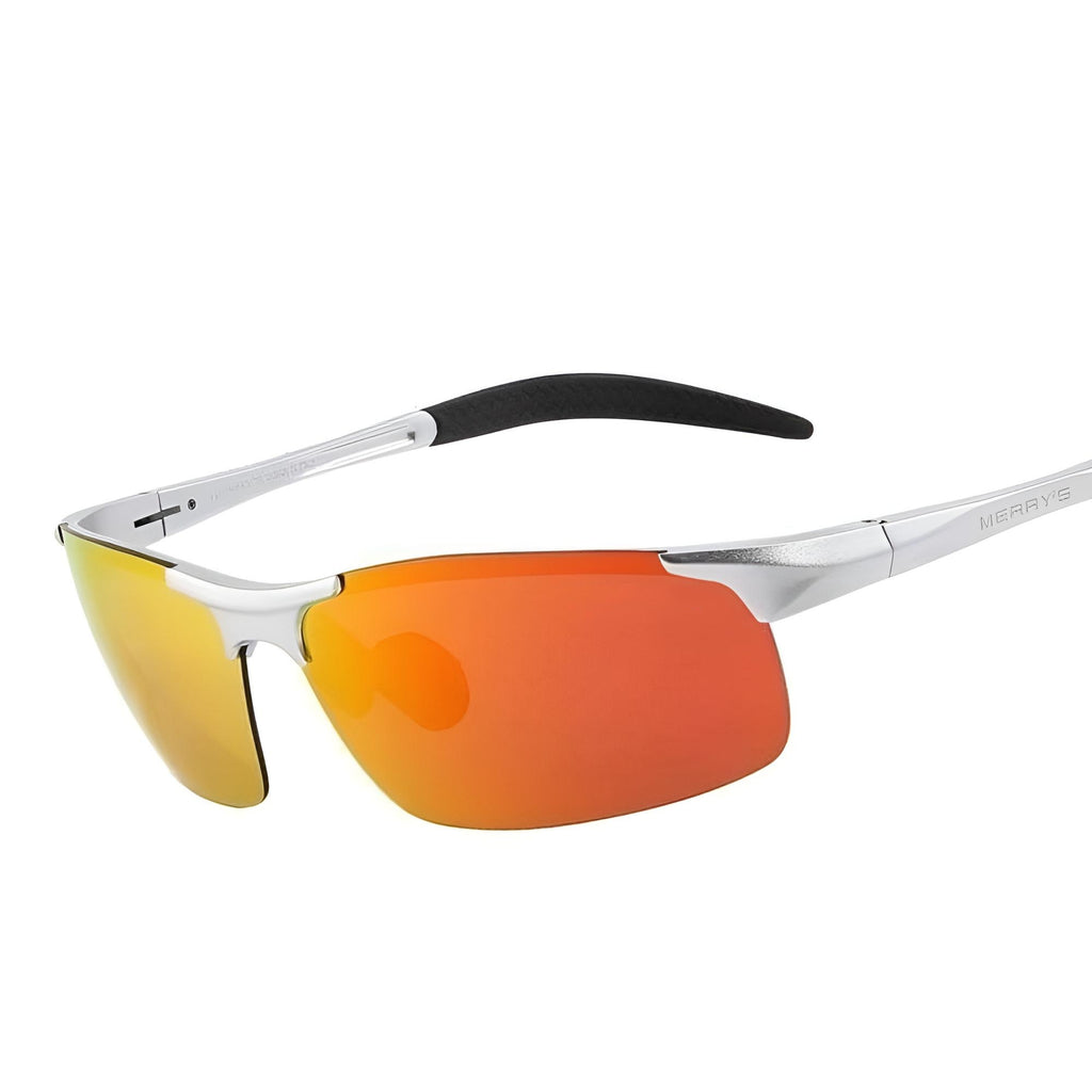 Men's Polarized Orange Aviation Sunglasses
