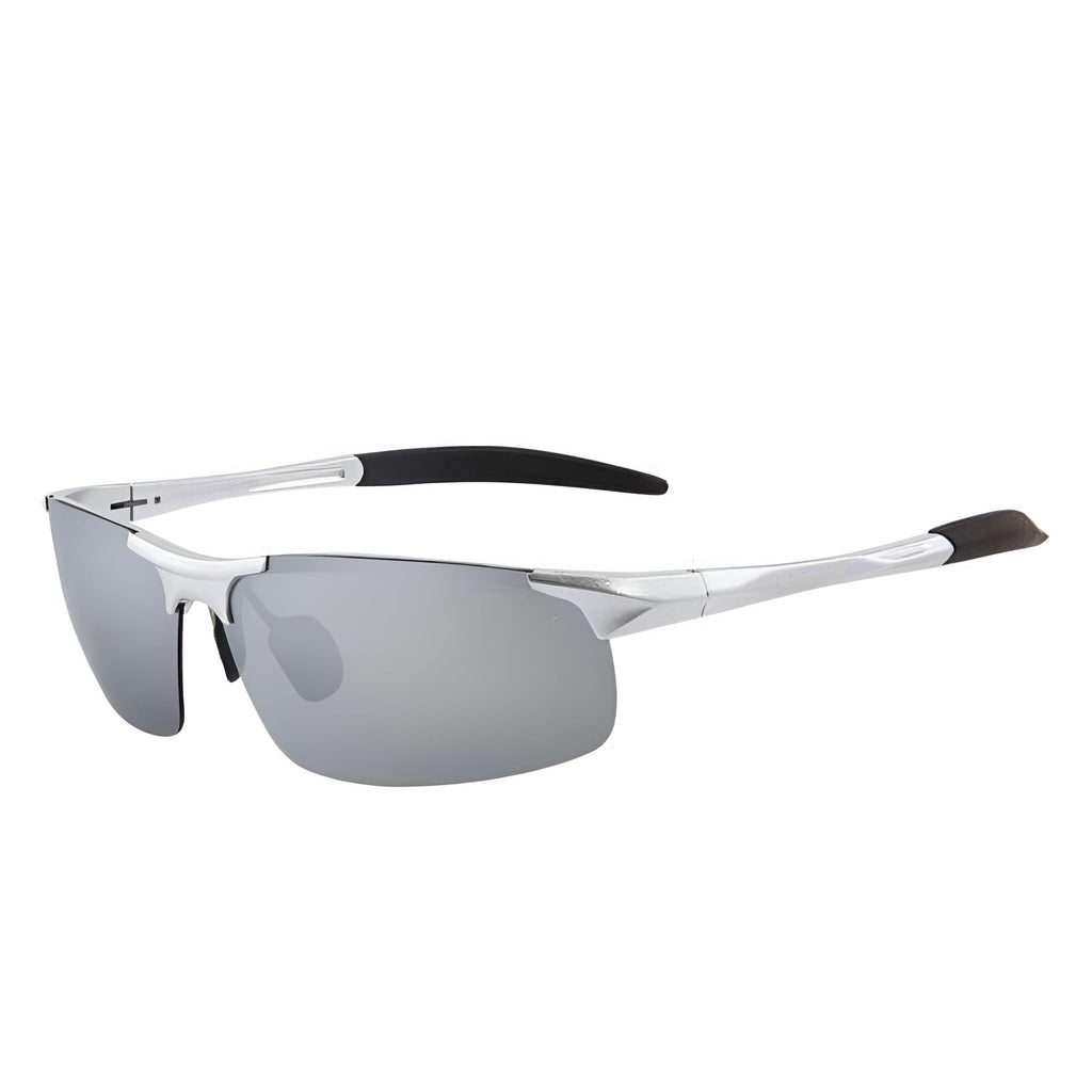 Men's Polarized Silver Aviation Sunglasses