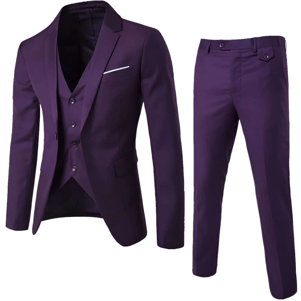 Shop Drestiny for Men's Purple 3 Piece Suits - Slim Fit. Enjoy Free Shipping & Let Us Cover the Tax! Seen on FOX/NBC/CBS. Save up to 50% now!