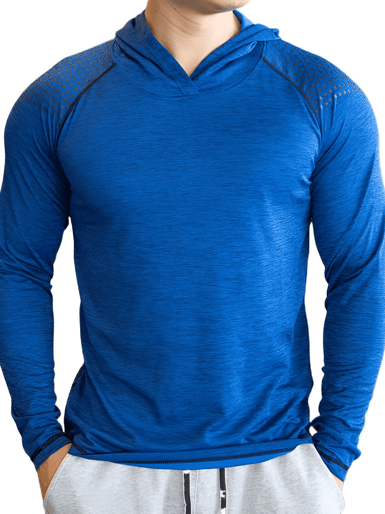 Stay dry and stylish with this Men's Blue Quick Dry Hooded Shirt. Shop Drestiny for up to 50% off, plus enjoy free shipping and tax covered!