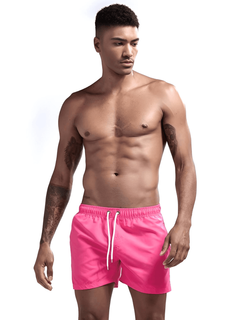 Men's Hot Pink Quick Dry Swim Shorts
