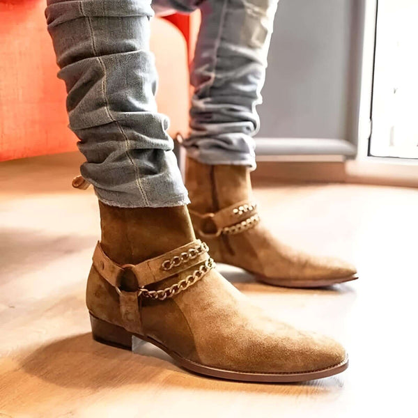  Stylish men's real suede ankle boots available at Drestiny. Enjoy free shipping and let us cover the tax