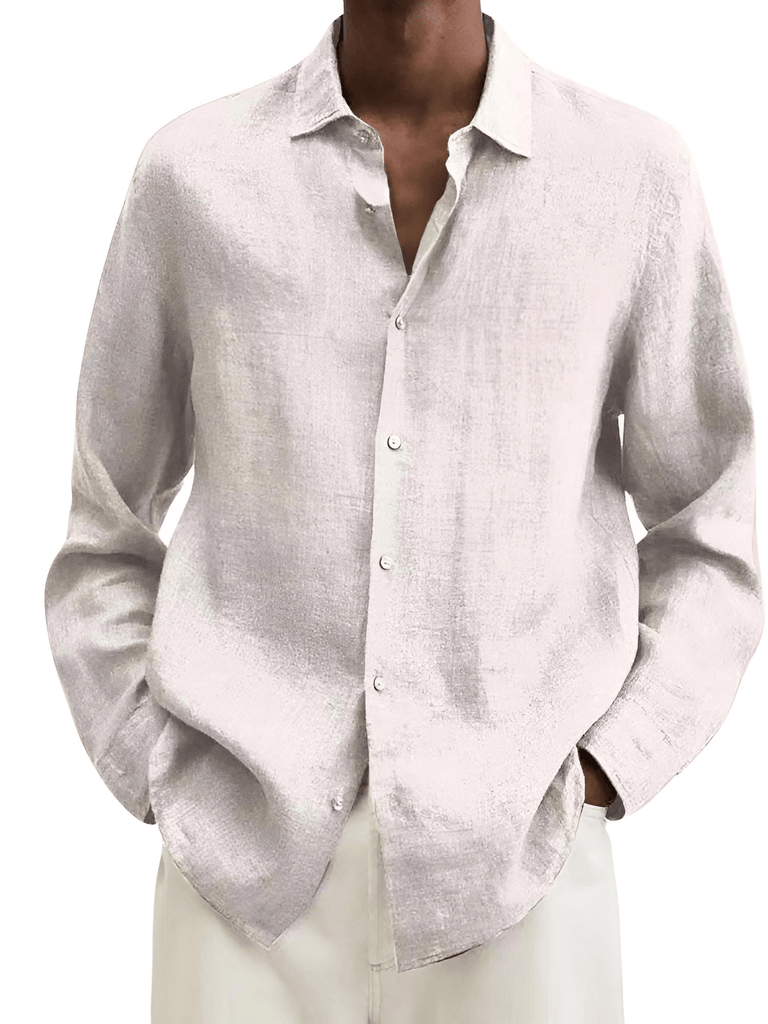 Discover the perfect Men's Casual White Long Sleeve Linen Style Shirts at Drestiny. Enjoy free shipping, tax covered, and savings up to 50% off.