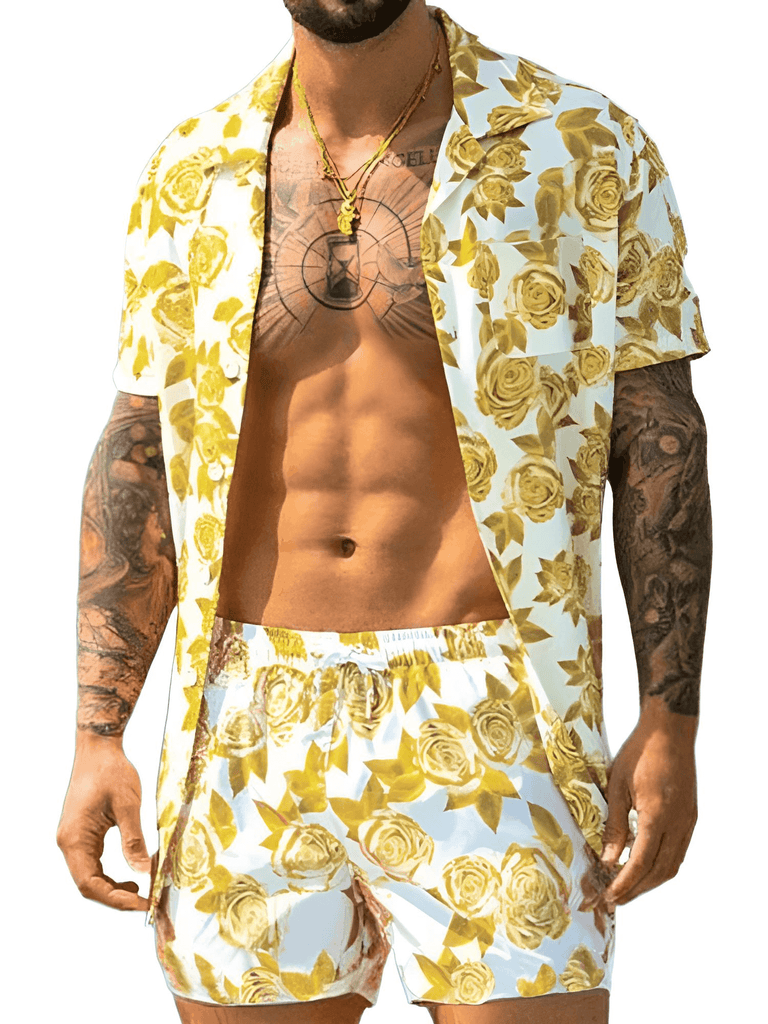 Don't miss out on our exclusive offer! Get the Men's Short Sleeve Button Shirt + Beach Shorts Set at unbeatable prices. Shop at Drestiny for free shipping and let us handle the tax. Seen on FOX/NBC/CBS. Save up to 50% for a limited time.