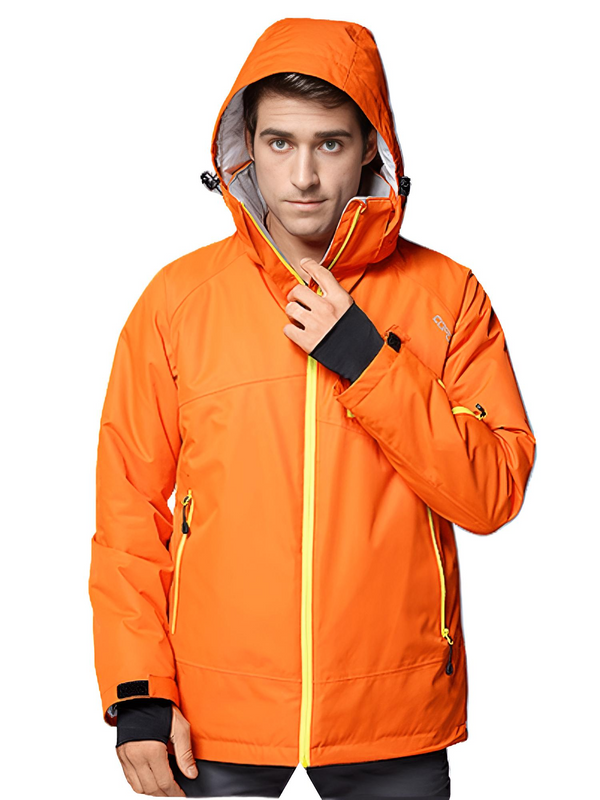 Men's Snowboard & Orange Ski Jacket