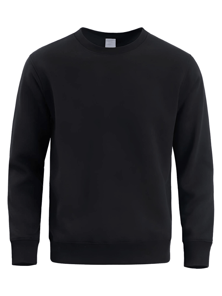 Men's Solid Black Sweatshirts