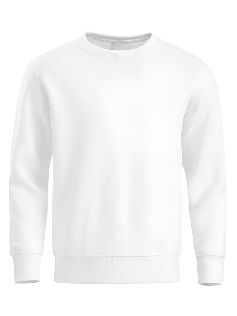 Men's Solid White Sweatshirts