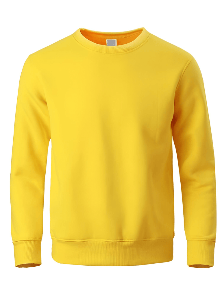 Men's Solid Yellow Sweatshirts