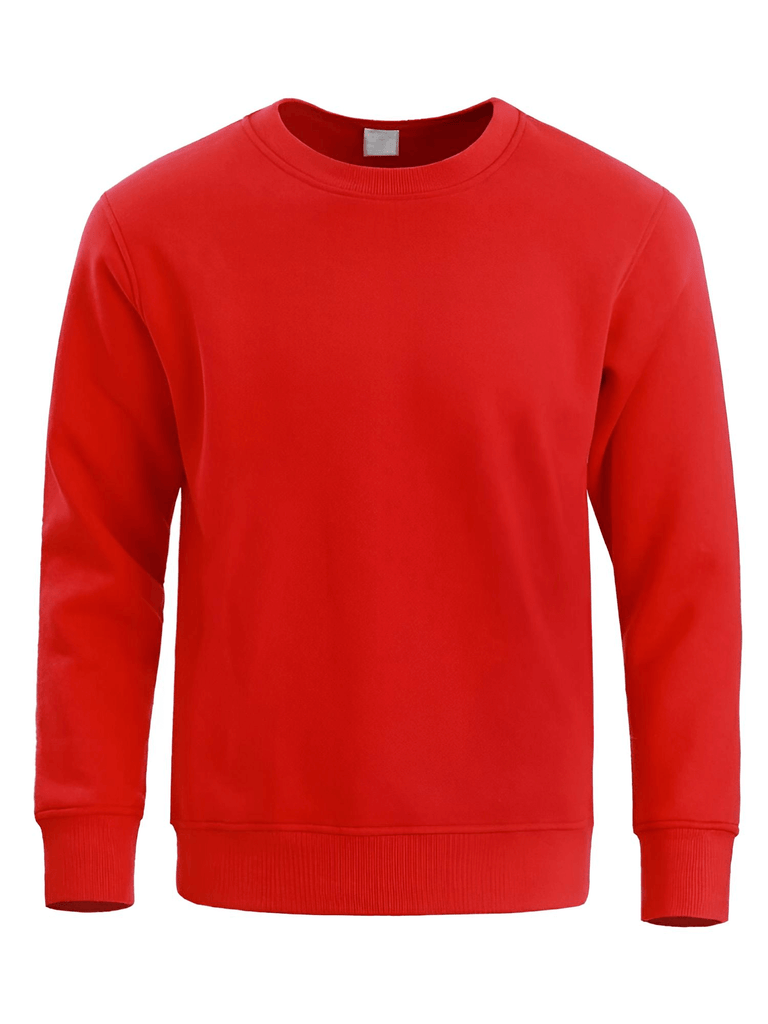 Men's Solid Red Sweatshirts