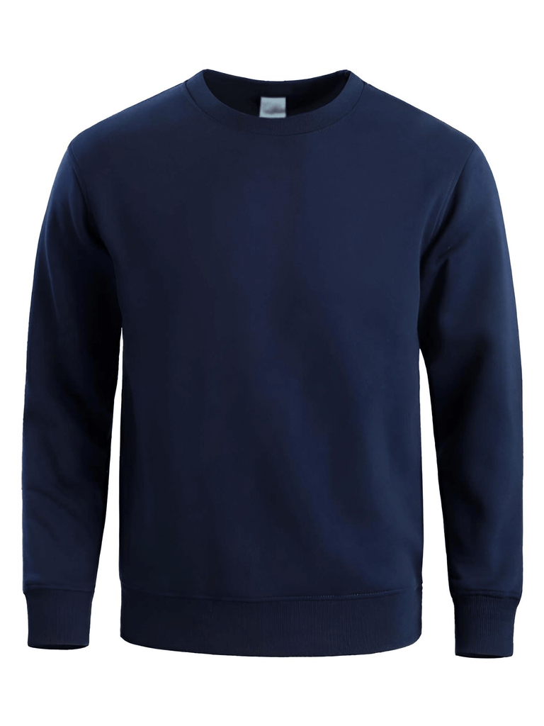 Men's Solid Dark Blue Sweatshirts
