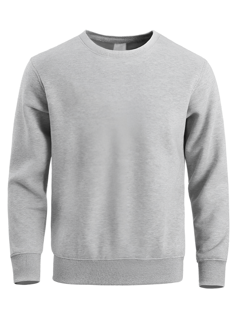 Men's Solid Light Grey Sweatshirts