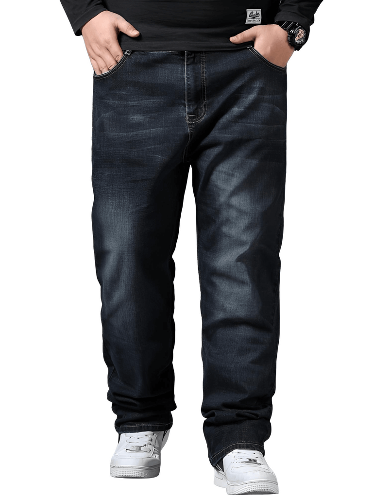 Drestiny-Men's Streetwear Baggy Black Jeans Casual Pants in Plus Sizes
