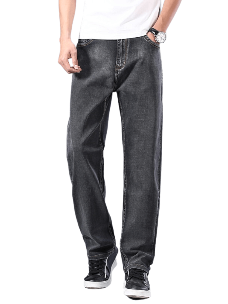 Men's Thin Straight-Leg Loose Jeans Classic Style