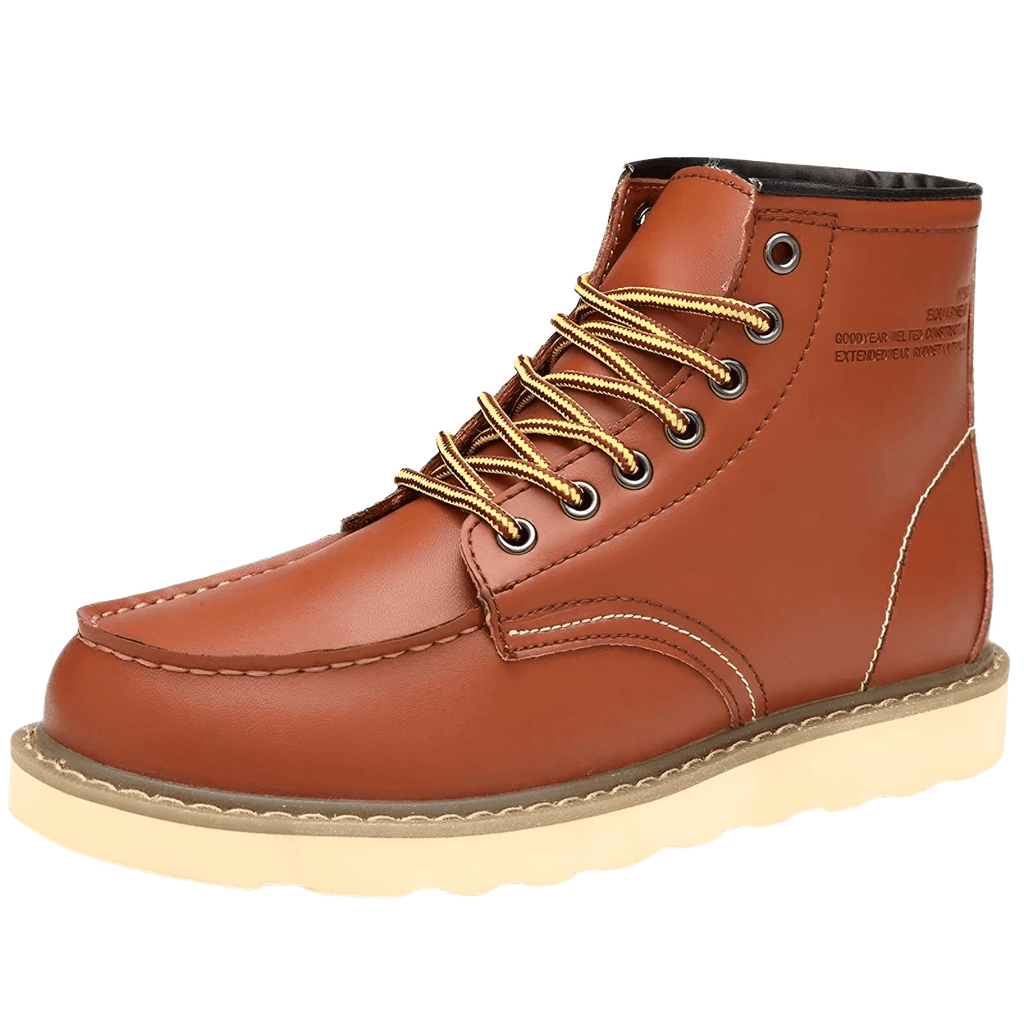  Men's Versatile Hi High-Top Water-Resistant Brown Winter Boots