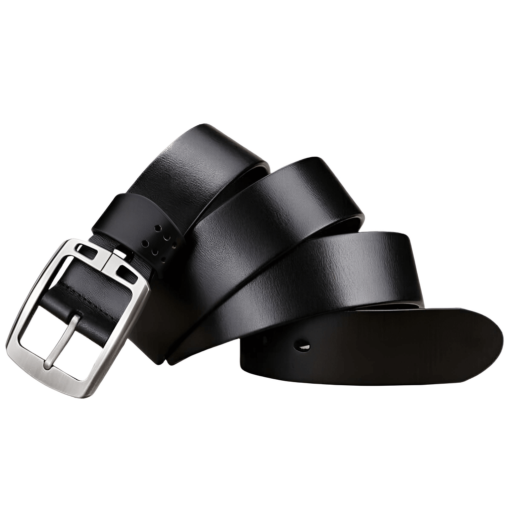 Men's Black Genuine Leather Belt