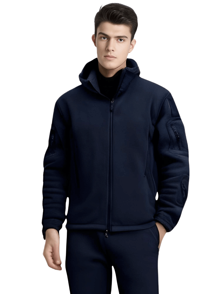 Stay warm this winter with the Men's Navy Fleece Jacket! Shop at Drestiny and enjoy free shipping. We'll even cover the tax! Seen on FOX, NBC, CBS. Save up to 50% for a limited time!