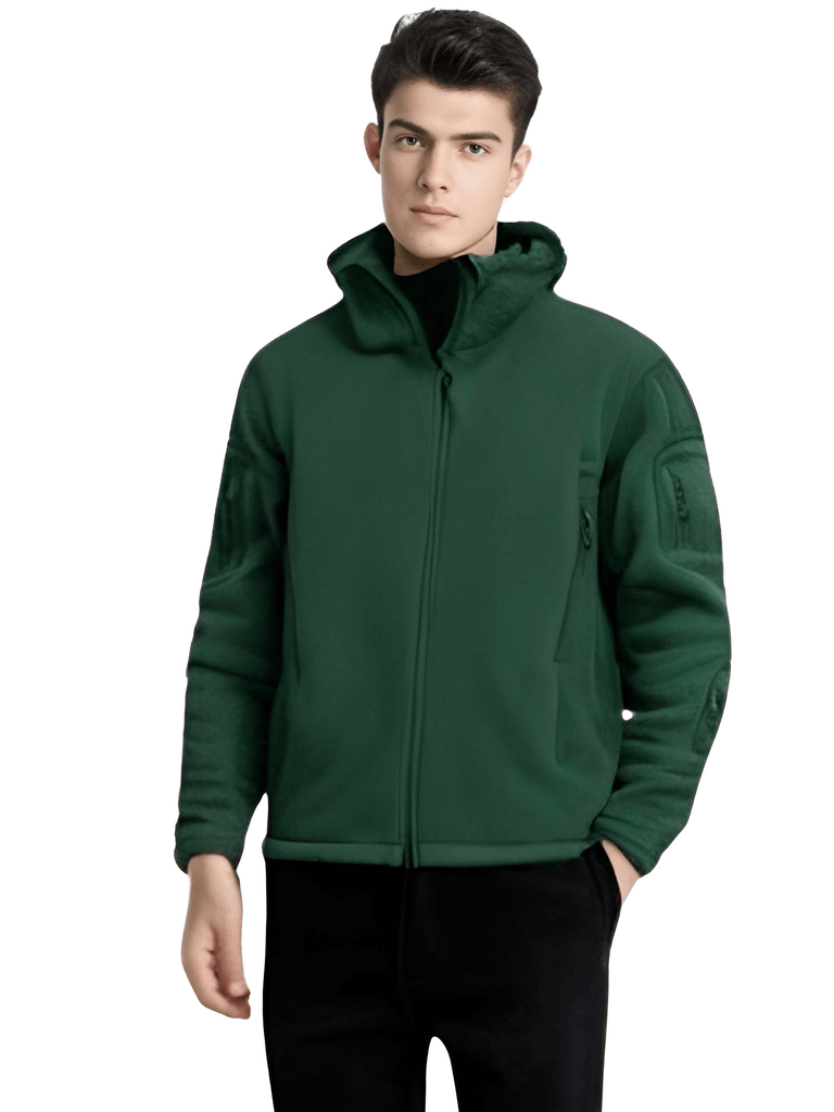 Stay warm this winter with the Men's Dark Green Fleece Jacket! Shop at Drestiny and enjoy free shipping. We'll even cover the tax! Seen on FOX, NBC, CBS. Save up to 50% for a limited time!