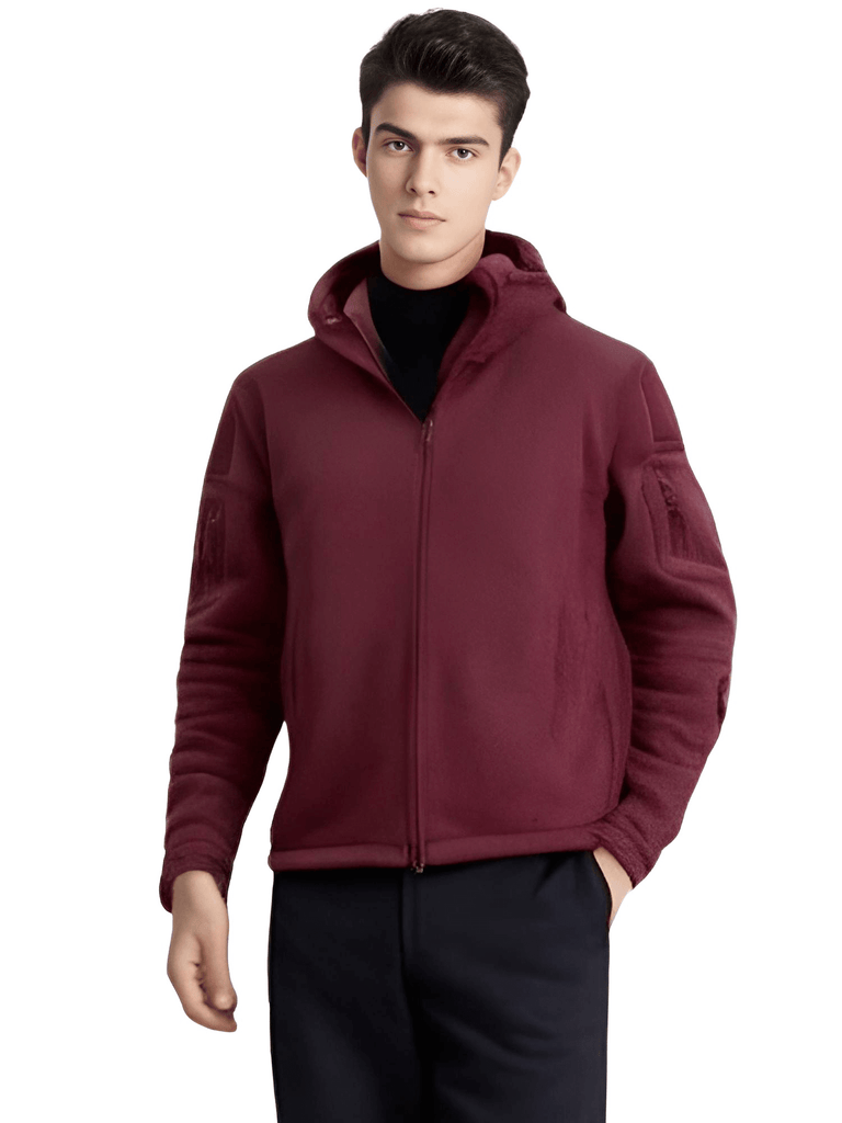 Stay warm this winter with the Men's Wine Red Fleece Jacket! Shop at Drestiny and enjoy free shipping. We'll even cover the tax! Seen on FOX, NBC, CBS. Save up to 50% for a limited time!