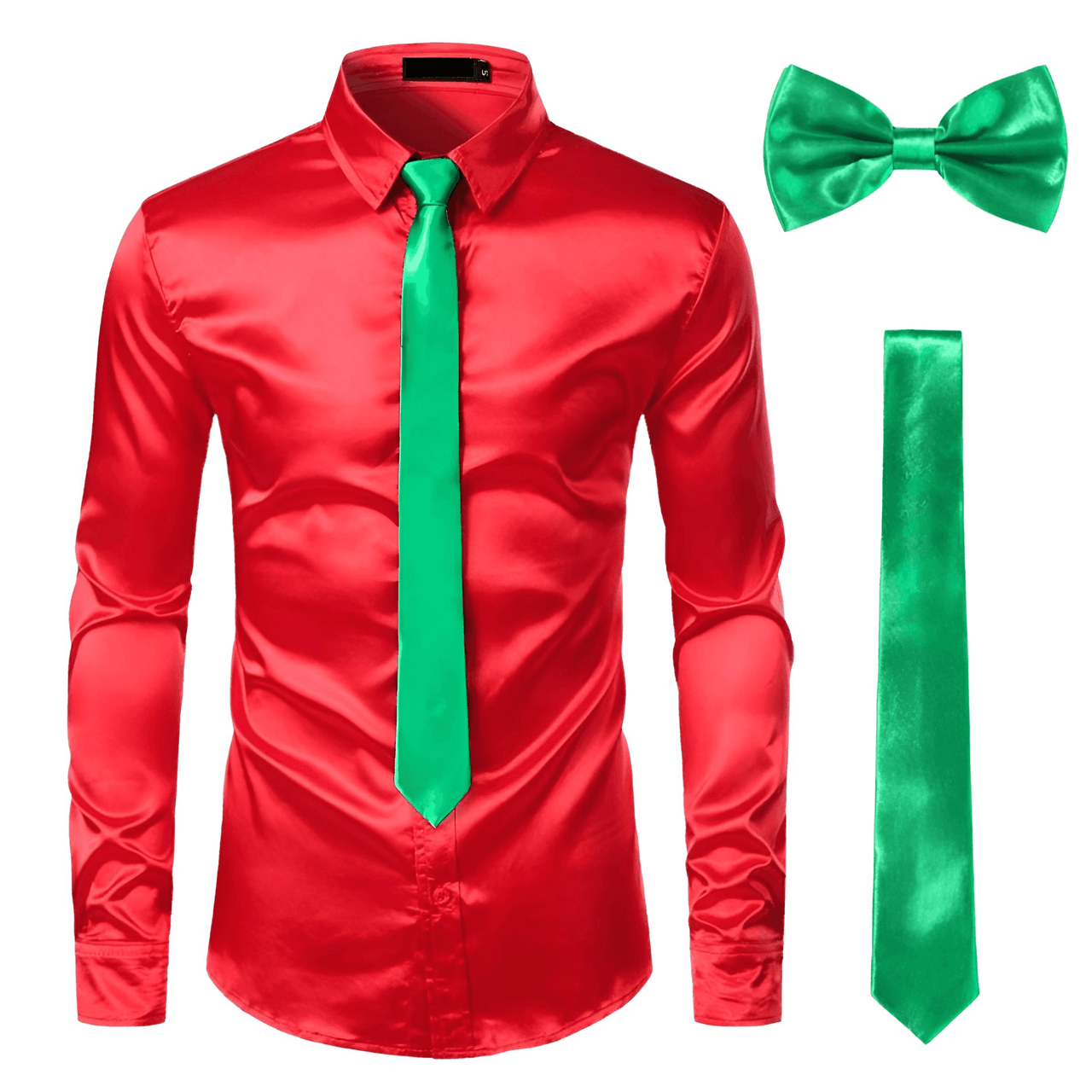 Men's 3Pcs Silk Dress Shirt + Ties -, Dress Shirts , Drestiny , Australia, Canada, Dress Shirts, FR, L, Long Sleeves, M, New Zealand, S, Sets, United Kingdom, United States, XL, XXL , Drestiny , www.shopdrestiny.com