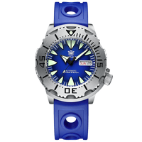 Thumbnail for Men's 42.2MM M-onster Watch 200M Waterproof NH36 Day Function Sapphire Glass Automatic Movement Steel Bezel