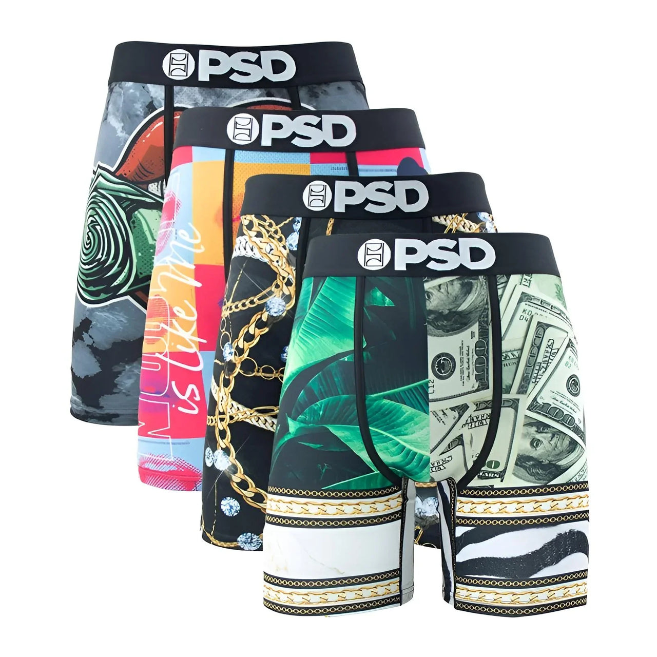 Men's 4Pcs Sexy Boxer Briefs Fashion Print Underwear Male Printed Summer Man Boxer Shorts Trunks, Drestiny, United States, USA, Australia, United Kingdom, UK, S, M, L, XL, XXL, 2XL, Black, Red, Green, Blue, men's boxer briefs 4 pack, 4 pack boxer briefs men's, boxer briefs men multipack 4, mens boxer briefs 4 pack sale, best boxer briefs for men 4 pack, shopdrestiny.com