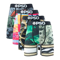 Thumbnail for Men's 4Pcs Sexy Boxer Briefs Fashion Print Underwear Male Printed Summer Man Boxer Shorts Trunks, Drestiny, United States, USA, Australia, United Kingdom, UK, S, M, L, XL, XXL, 2XL, Black, Red, Green, Blue, men's boxer briefs 4 pack, 4 pack boxer briefs men's, boxer briefs men multipack 4, mens boxer briefs 4 pack sale, best boxer briefs for men 4 pack, shopdrestiny.com