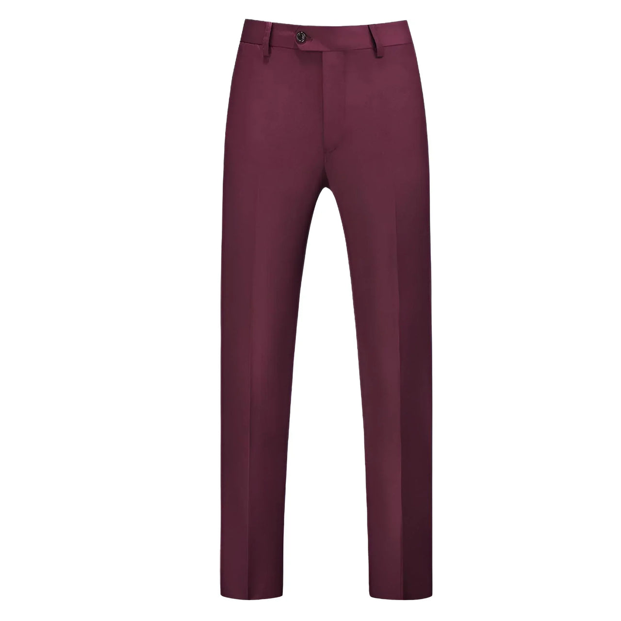 Men's burgundy pants on a white background