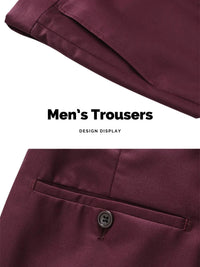 Thumbnail for Men's burgundy pants on a white background