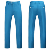 Thumbnail for Pair of blue pants shown from front and side views on a white background