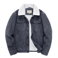 Thumbnail for Men's Corduroy Bomber Jackets Padded Warm Loose Coat Corduroy Short Jacket Man Solid Men's Casual Jacket, Drestiny, Coats, Jackets, Bomber Jackets, Long Sleeves, United States, Canada, Australia, United Kingdom, Brown, Khaki, Black, Grey, S, M, L, XL, XXL, 2XL, XXXL, 3XL, 4XL, 5XL, 6XL, shopdrestiny.com