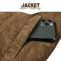 Thumbnail for Men's Corduroy Bomber Jackets Padded Warm Loose Coat Corduroy Short Jacket Man Solid Men's Casual Jacket