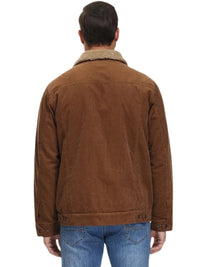 Thumbnail for Men's Corduroy Jacket Vintage Sherpa Fleece Lined Thick Warm Winter Coats Multi-Pockets Casual Denim Jacket