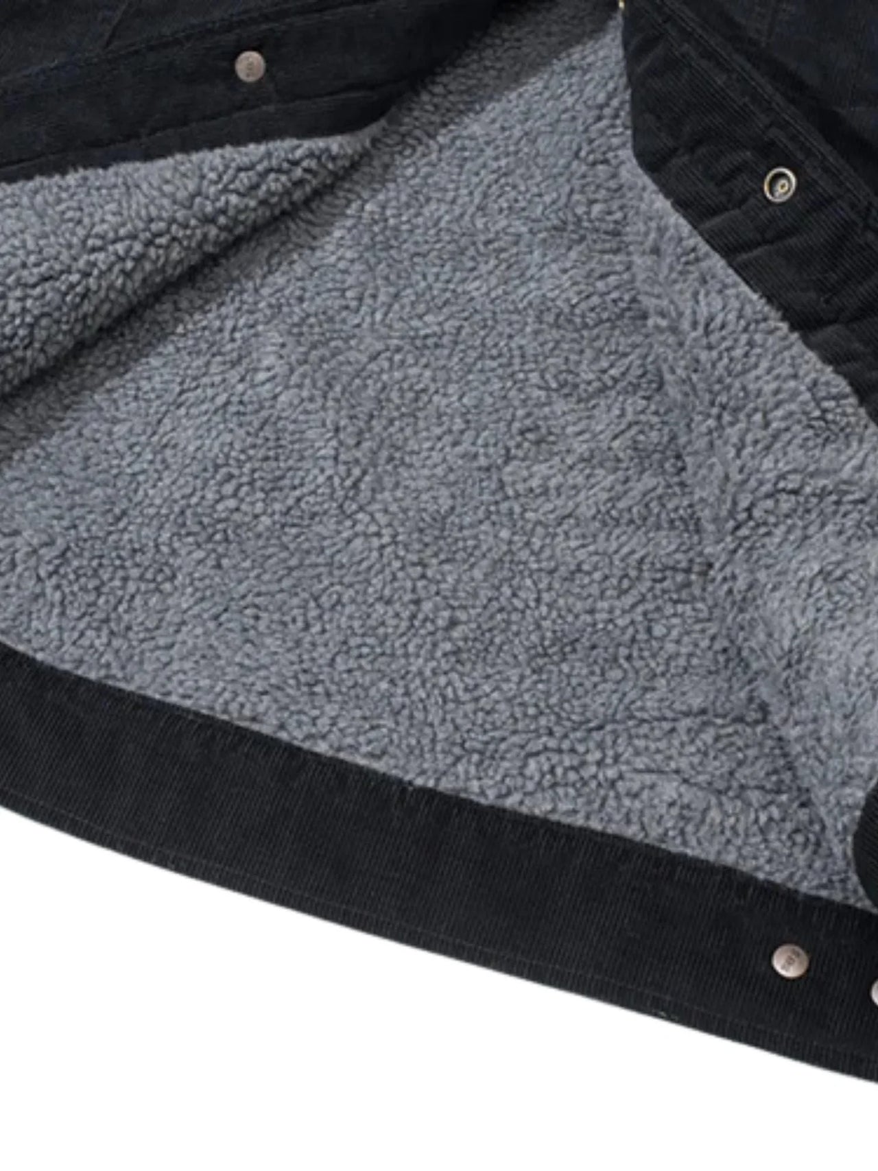 Men's Corduroy Jacket Vintage Sherpa Fleece Lined Thick Warm Winter Coats Multi-Pockets Casual Denim Jacket