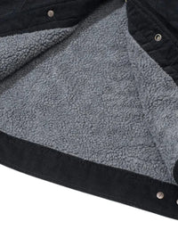 Thumbnail for Men's Corduroy Jacket Vintage Sherpa Fleece Lined Thick Warm Winter Coats Multi-Pockets Casual Denim Jacket