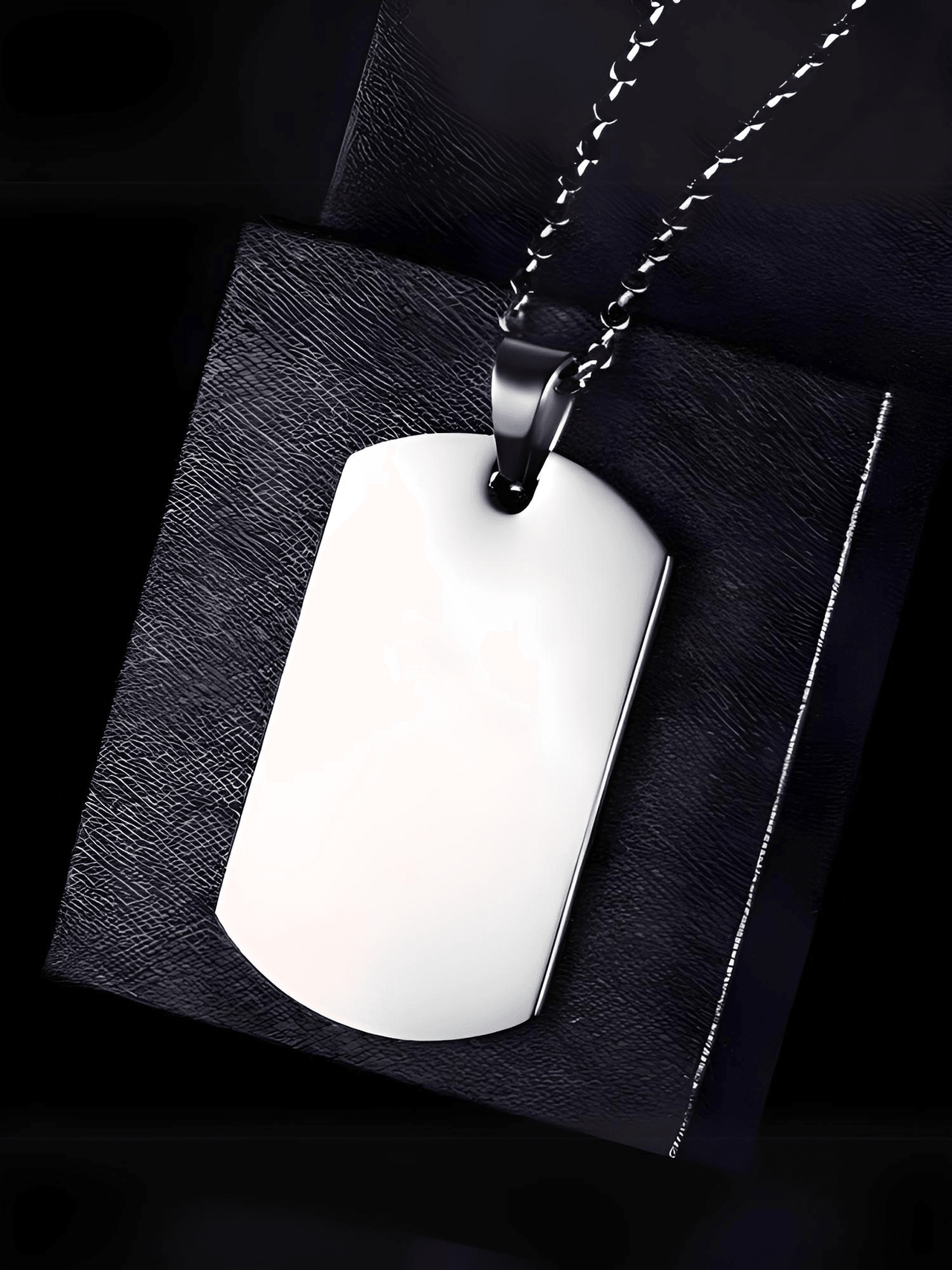 Men's Dog Tag Pendant Necklace With Free Engraving! -, Necklaces , Drestiny , Australia, Black, Canada, Gender_Men, Necklaces, New Zealand, Silver, United Kingdom, United States , Drestiny , www.shopdrestiny.com
