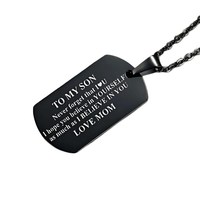 Thumbnail for Men's Dog Tag Pendant Necklace With Free Engraving! -, Necklaces , Drestiny , Australia, Black, Canada, Gender_Men, Necklaces, New Zealand, Silver, United Kingdom, United States , Drestiny , www.shopdrestiny.com