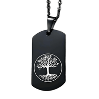 Thumbnail for Men's Dog Tag Pendant Necklace With Free Engraving! -, Necklaces , Drestiny , Australia, Black, Canada, Gender_Men, Necklaces, New Zealand, Silver, United Kingdom, United States , Drestiny , www.shopdrestiny.com