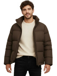 Thumbnail for Men's Down Puffer Jacket Short Coat Three-Proof Thermal Puffer Coat Top Trendy Down Jacket