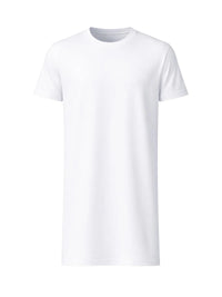 Thumbnail for Long plain white t-shirt on a white background