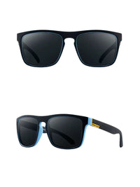 Thumbnail for Black sunglasses with blue accents on a white background